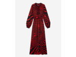 Robe Longue Imprimée Rouge black - red