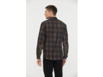 Chemise flanelle carreaux avec poche poitrine et détails contrastés