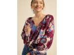 Blouse imprimée à manches bouffantes