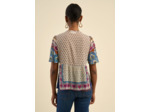Top fluide imprimé foulard