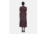 Robe Longue Imprimé Cerise Avec Boutonnage black - red
