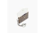 Porte cartes avec mousqueton Emilie en toile monogramme