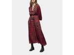 Robe Longue Imprimée Rouge black - red