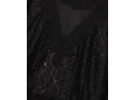 Top a manches longues col montant en dentelle black