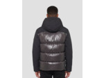 Blouson à capuche bi-matière