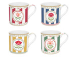 FLOWERY Coffret 4 mugs 30cl