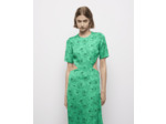 Robe Longue A Manches Courtes Dos Nu green