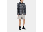 Chemise À Carreaux Gris Avec Têtes De Mort black grey