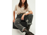 T-shirt manches courtes en lin doré - AMINA