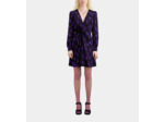 Robe Courte Nouee Manches Longues black /light pink / blue