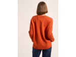 Pull ample en laine à col V et manches mi-longues