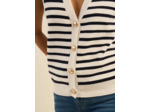 Gilet sans manches avec boutons bijoux