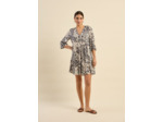 Robe courte imprimée Ikat