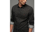 Chemise slim noir ecru