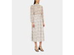 Robe Longue Imprimée ecru/mauve chalk