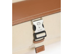 Petit sac bandoulière Maurice en toile coton et cuir lisse semi-végétal