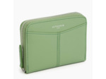 Porte monnaie zippé avec porte cartes amovible Charlotte en cuir lisse