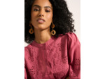 Chemisier en voile de coton et broderie anglaise