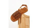 Sandales plates cuir