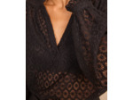 Blouse col V brodée en coton DANIELA