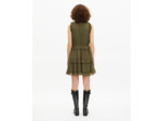 Robe courte avec volants kaki kaki