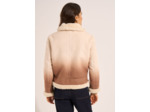 Veste deep dye en fausse peau lainée