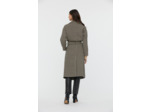 Manteau trench long en pied de poule