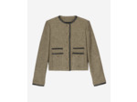 Veste courte en tweed black / gold
