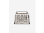 Sac emily small effet crocodile cuir argenté antic silver