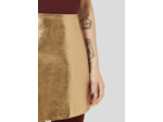 Jupe Josia Or en Cuir D'Agneau