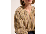 Blouse ample rayée à manches longues