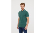 Polo manches courtes détail manches et col avec broderie poitrine contrastée