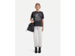 T-Shirt Manches Courtes Avec Print Skull And Roses black washed