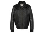 Blouson pilote avec col mouton amovible, cuir de vachette
