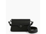 Pochette à rabat avec bandoulière amovible Sans couture en cuir grainé