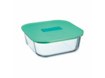 Boite carrée 110cl couvercle turquoise Unique Box