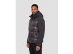 Blouson à capuche bi-matière