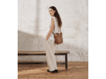 Sac seau Le Potier en toile coton et cuir lisse