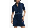 Robe À Manches Courtes En Denim – Femme