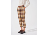 Pantalon carotte tabaco