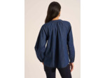 Chemise en coton denim brodé