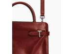 Sac à main moyen modèle Emie en cuir lisse et nubuck