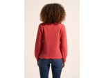 Pull col V détails crochet