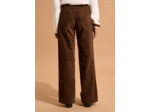Pantalon large en velours de coton 700 raies taille haute