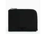 Porte cartes moyen zippé Emile en cuir signature T