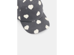 Casquette Carole grise imprimé coeurs