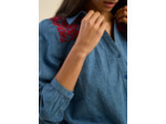 Chemise denim brodée