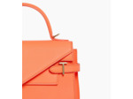 Sac à main double rabat moyen modèle Emilie en cuir signature T
