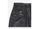 Short en cuir noir black