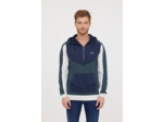 Hoodie graphique «color block» zippé